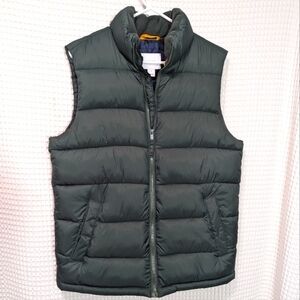 Old Navy Puffer Vest‎ Size Small Frost Free Hunter Dark Green Botany